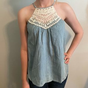 Denim and Lace Tunic